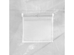  Skleník s ocelovým rámem bílý 10 m² 5 x 2 x 2,3 m