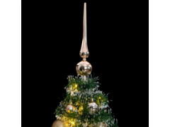  Umělý vánoční stromek se 150 LED a sadou koulí zasněžený 120 cm