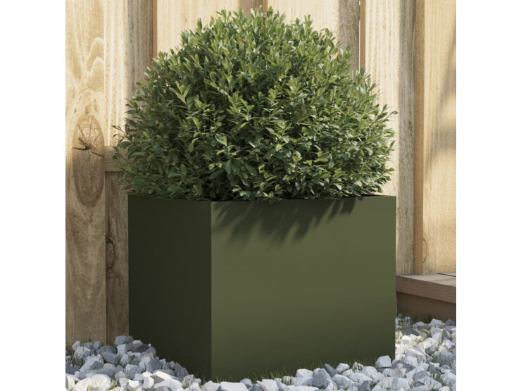  Truhlík olivově zelený 32x30x29 cm ocel válcovaná za studena