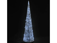 Akrylový dekorativní LED kužel studené bílé světlo 90 cm