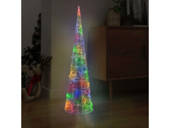 Akrylový dekorativní světelný LED kužel barevný 120 cm