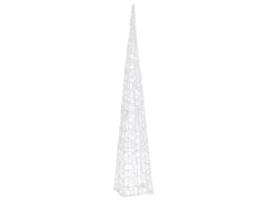 Akrylový dekorativní světelný LED kužel studený bílý 120 cm