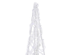Akrylový dekorativní světelný LED kužel studený bílý 90 cm