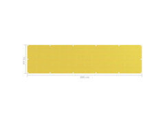 Balkónová zástěna žlutá 75 x 300 cm HDPE