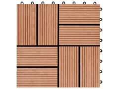 22 ks terasové dlaždice 30 x 30 cm 2 m² WPC teakový odstín