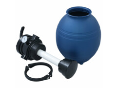 Bazénová písková filtrace s 4polohovým ventilem modrá 300 mm