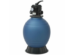 Bazénová písková filtrace s 6polohovým ventilem modrá 460 mm