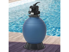 Bazénová písková filtrace s 6polohovým ventilem modrá 460 mm