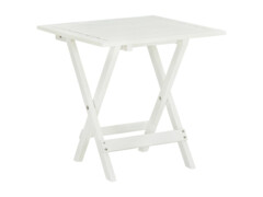 Bistro stolek bílý 46 x 46 x 47 cm masivní akáciové dřevo