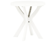 Bistro stolek bílý Ø 70 cm plast