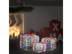 Dekorativní akrylové vánoční dárky 3 ks barevné
