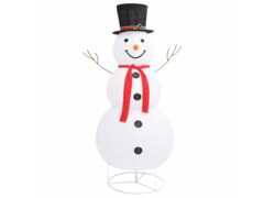 Dekorativní vánoční sněhulák s LED luxusní tkanina 180 cm