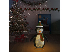 Dekorativní vánoční tučňák s LED luxusní tkanina 90 cm