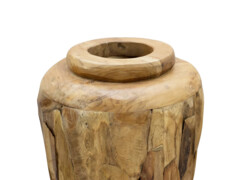 Dekorativní váza 40 x 100 cm masivní teakové dřevo