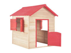 Dětský domeček jedlové dřevo červený