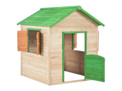 Dětský domeček jedlové dřevo zelený