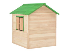 Dětský domeček jedlové dřevo zelený