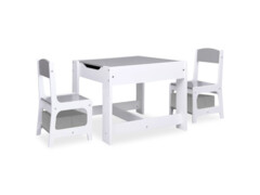 Dětský stůl se 2 židlemi bílý MDF