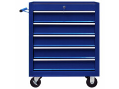 Dílenský vozík na nářadí s 5 zásuvkami ocelový modrý