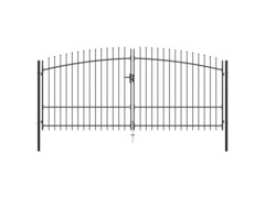 Dvoukřídlá plotová brána s hroty 400 x 225 cm