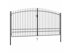 Dvoukřídlá plotová brána s hroty 400 x 248 cm