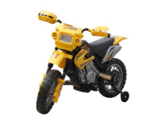 Elektrická dětská motorka - žlutá