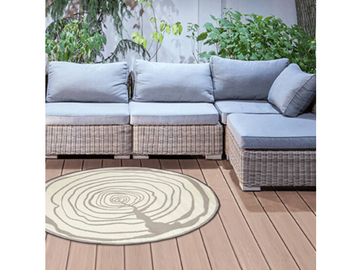 Esschert Design Venkovní koberec prům. 170 cm letokruhy