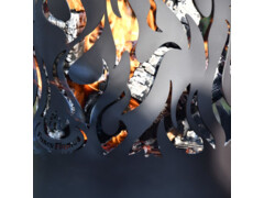 Esschert Design Vysoký koš na oheň Flames uhlíková ocel černý FF408