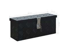 Hliníkový box 485 x 140 x 200 mm černý