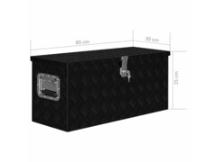 Hliníkový box 80 x 30 x 35 cm černý