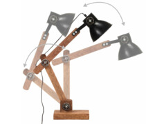 Industriální stolní lampa černá kulatá 58 x 18 x 90 cm E27