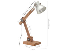 Industriální stolní lampa stříbrná kulatá 58 x 18 x 90 cm E27