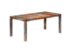 Jídelní stůl šedý 180 x 90 x 76 cm masivní sheeshamové dřevo