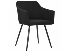 Jídelní židle 2 ks černé textil