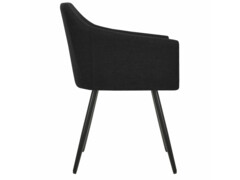 Jídelní židle 2 ks černé textil