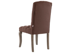 Jídelní židle 2 ks hnědé se vzhledem lnu textil