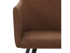 Jídelní židle 2 ks hnědé textil
