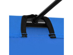 Kempingová postel 180 x 60 x 19 cm oxfordská látka ocel modrá