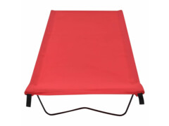 Kempingové postele 2ks 180x60x19cm oxfordská látka ocel červené