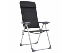 Kempingové židle z hliníku 2 ks 58 x 69 x 111 cm černé