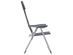 Kempingové židle z hliníku 2 ks 58 x 69 x 111 cm šedé