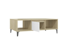 Konferenční stolek bílý a dub sonoma 103,5x60x35 cm dřevotříska