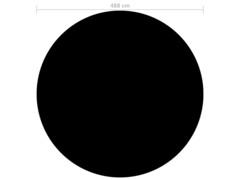 Kryt na bazén černý 488 cm PE