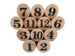 Kubb s čísly herní set dřevěný