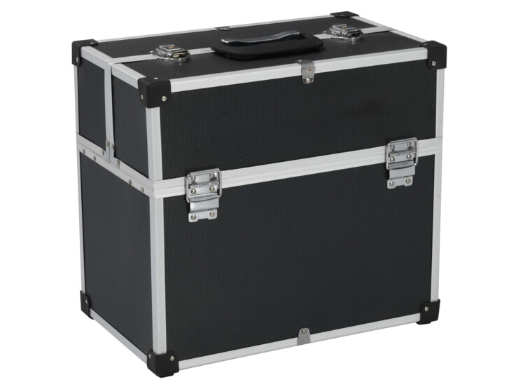 Kufr na nářadí 43,5 x 22,5 x 34 cm černý hliník