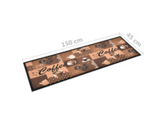 Kuchyňský koberec pratelný Coffee hnědý 45 x 150 cm