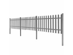 Laťkový plot se sloupky 3 ks WPC 600 x 60 cm