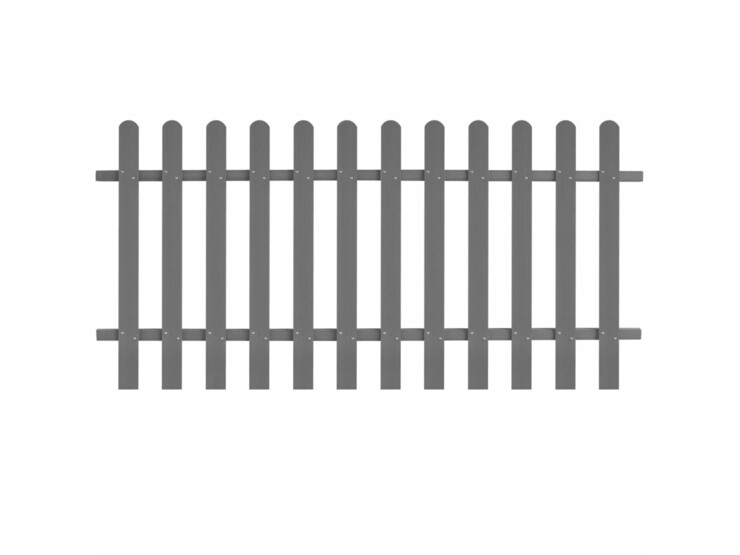 Laťkový plot WPC 200 x 100 cm šedý