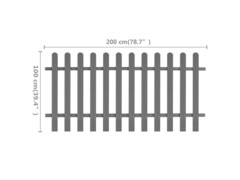 Laťkový plot WPC 200 x 100 cm šedý