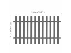 Laťkový plot WPC 200 x 120 cm